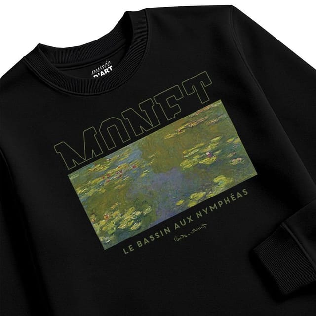 Musee DArt Musee D'Art Men's Monet - Le Bassin Nympheas Sweatshirt in Black - 3