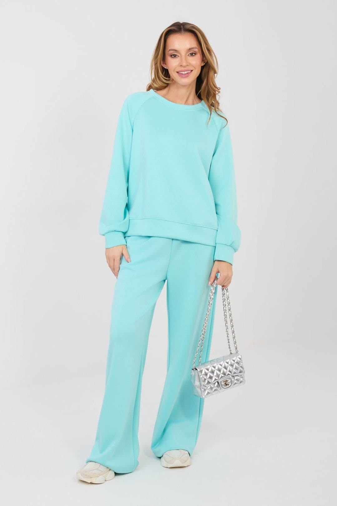Love Lace Love Lace Women's Butter Soft Viscose Tracksuit Set in Turquoise