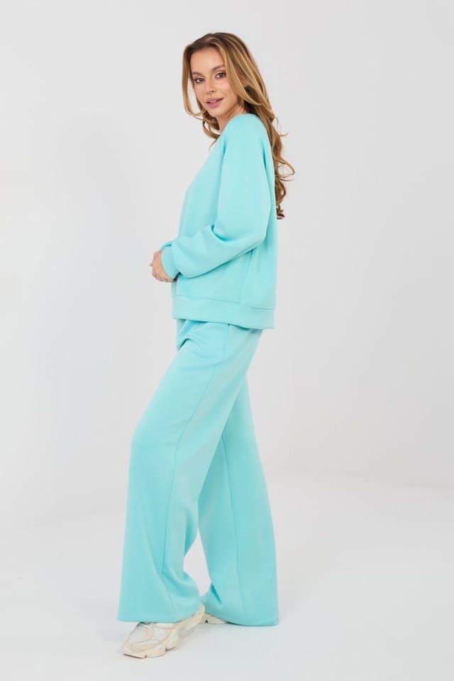 Love Lace Love Lace Women's Butter Soft Viscose Tracksuit Set in Turquoise - 2