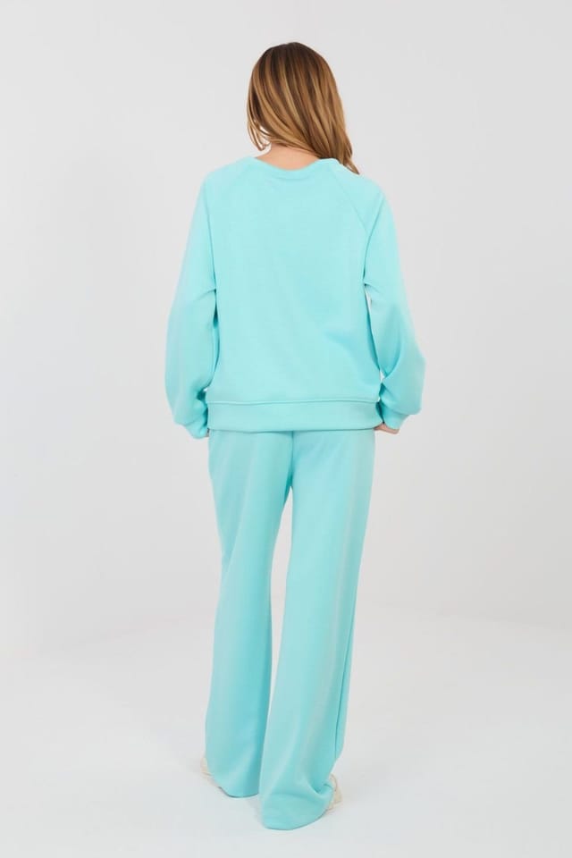 Love Lace Love Lace Women's Butter Soft Viscose Tracksuit Set in Turquoise - 3
