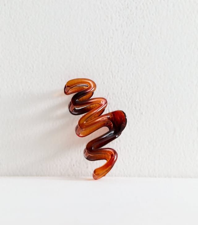 New Look Brown Tortoiseshell Wiggly Bulldog Hair Clip New Look - 2