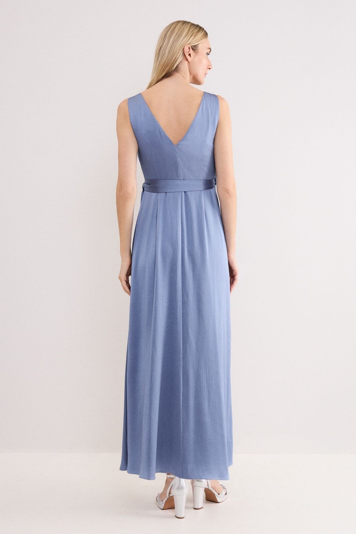 Phase Eight Phase Eight Women's Emlyn Pleated Wrap Dress in Baby Blue - 4