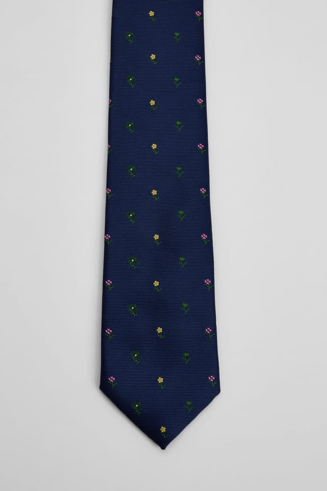 Burton Burton Men's Navy Ditsy Floral Tie - 3