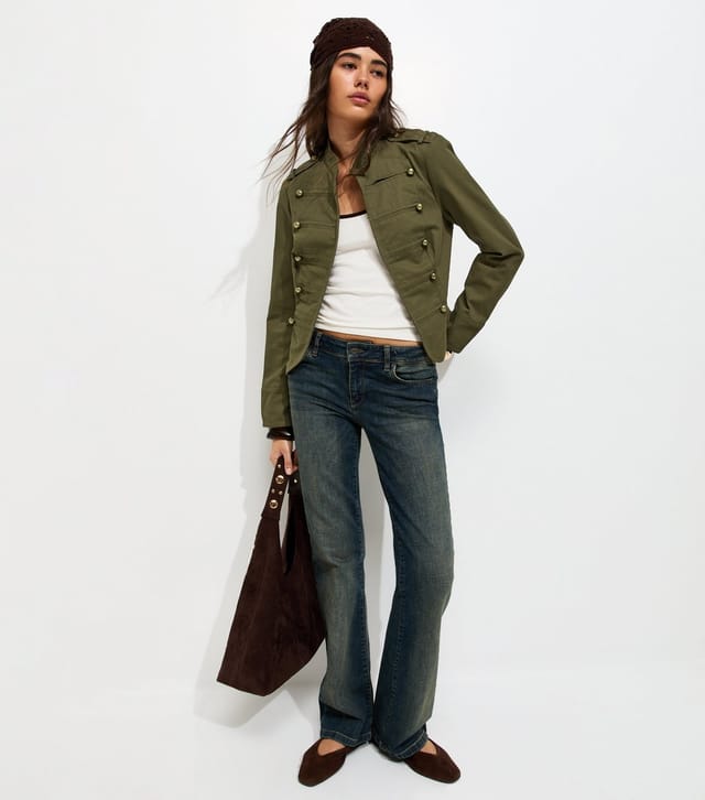 New Look Women's Dark Khaki Drummer Style Jacket New Look - 3