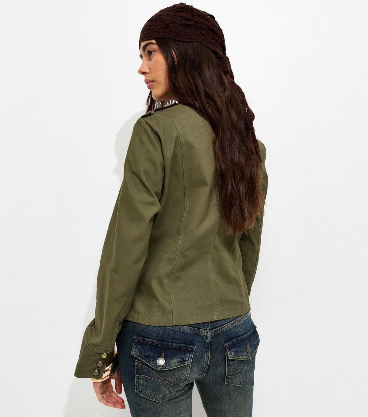 New Look Women's Dark Khaki Drummer Style Jacket New Look - 4