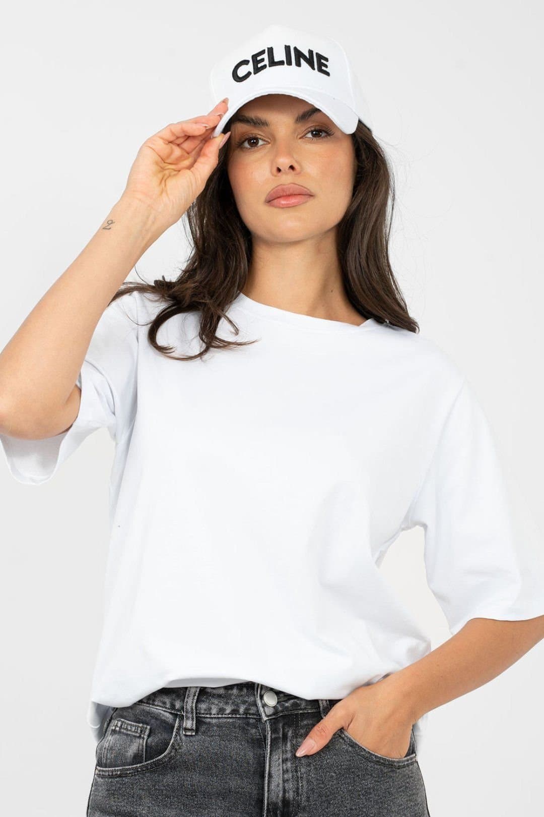 Love Lace Love Lace White Cotton/Elastane T-Shirt for Women