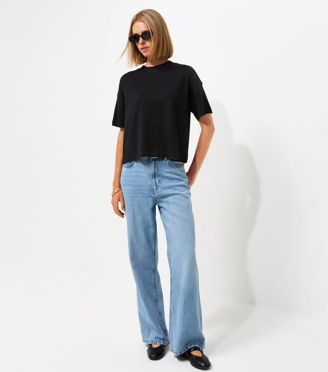 New Look Women's Premium Black Heavyweight Cotton Boxy Fit T-Shirt New Look - 3
