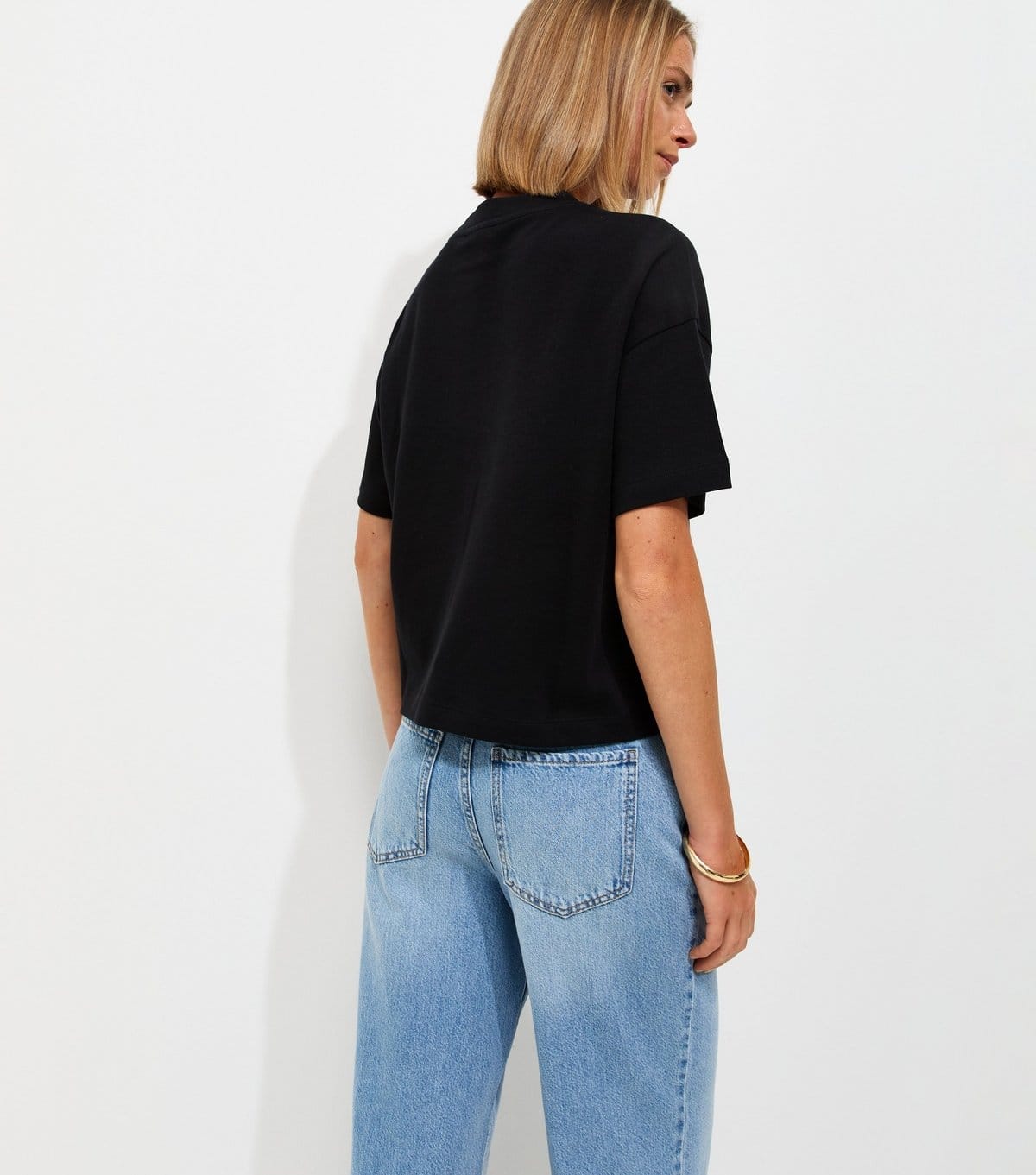 New Look Women's Premium Black Heavyweight Cotton Boxy Fit T-Shirt New Look - 4