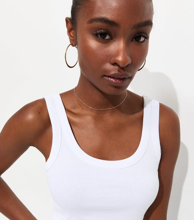 New Look Women's White Cotton Rich Scoop Neck Vest Top New Look - 2