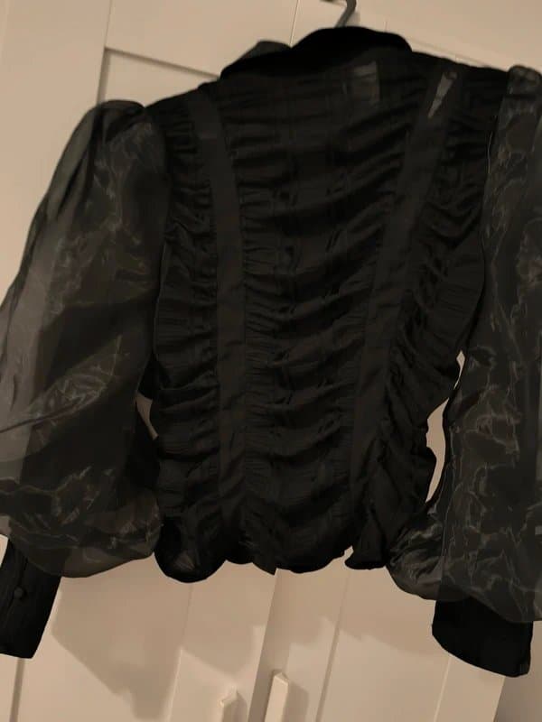 ASOS ASOS Luxe  Brand New Black size 6 Ruched Body Blouse