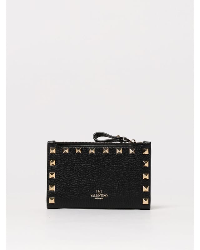Valentino Garavani Valentino Garavani Women's Rockstud Zip Around Wallet Wo - Black Wallets - 3
