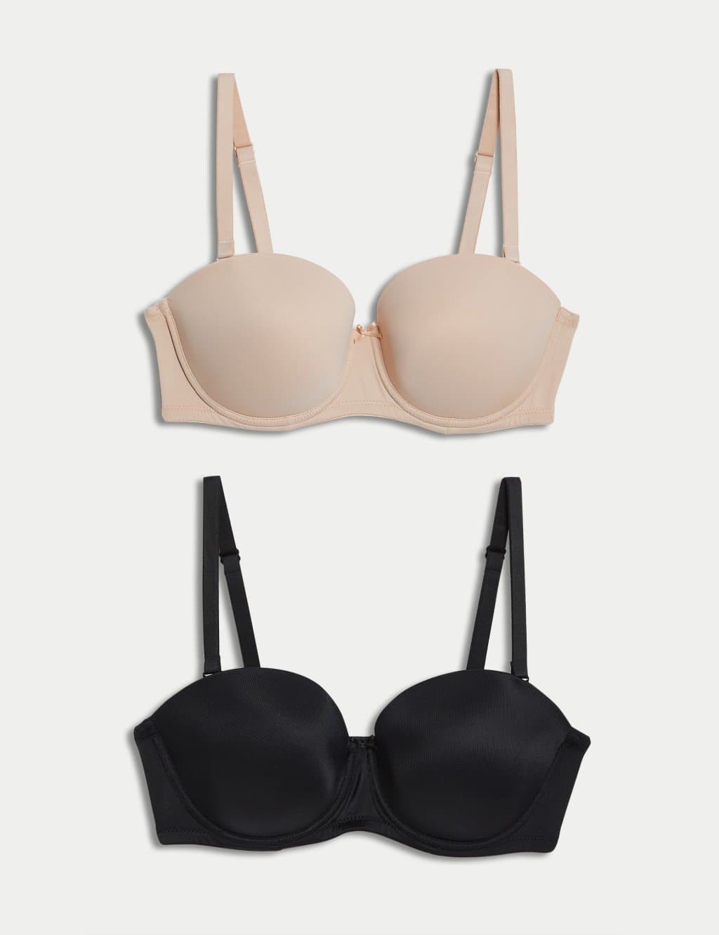 Marks & Spencer M&S 2 Pack Padded Multiway Bras A-E Black/Opaline