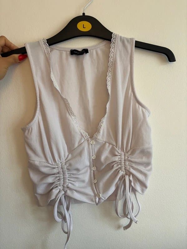 New Look White Corset Style Top