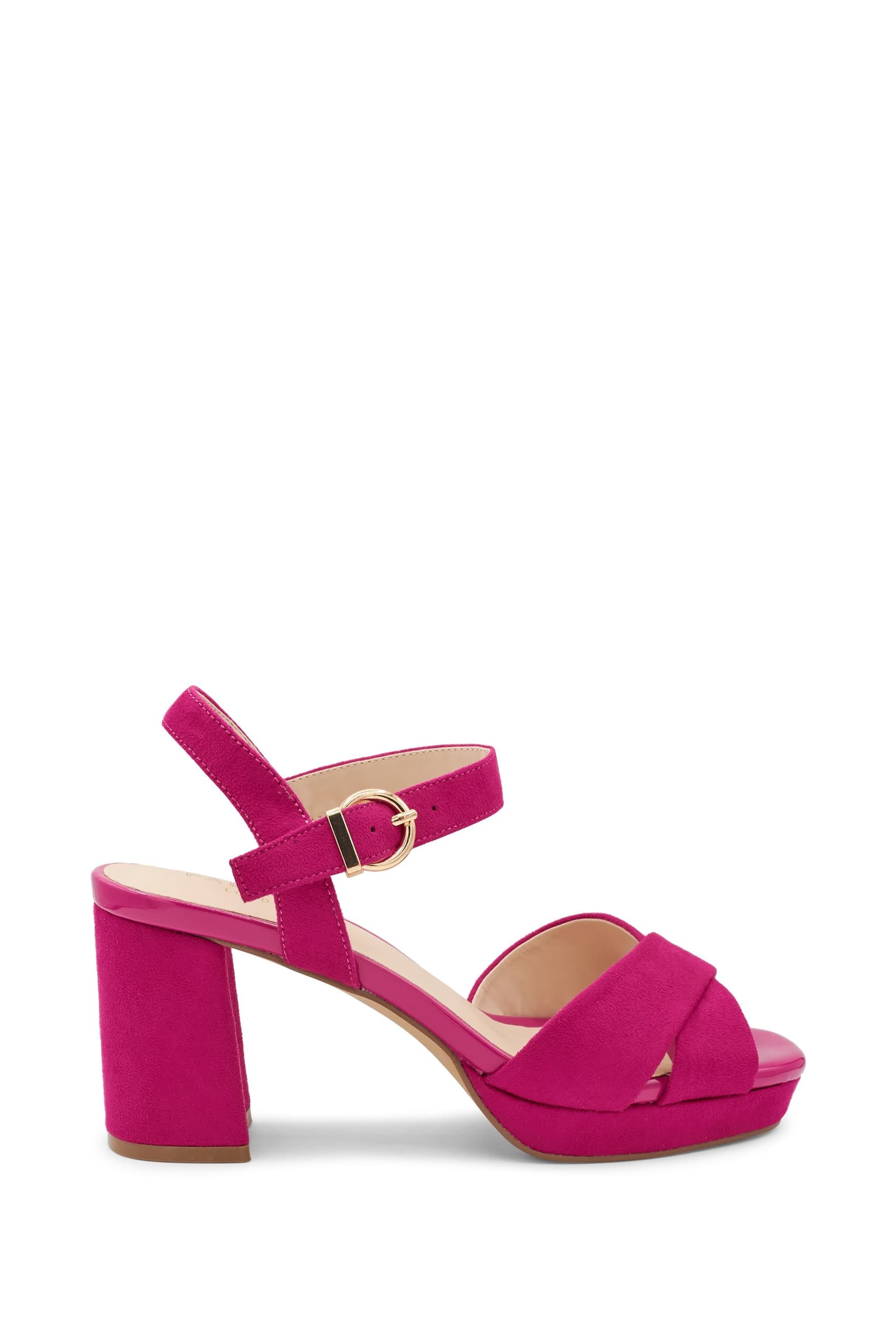 Paradox London Paradox London Fuchsia Suede Platform Sandals
