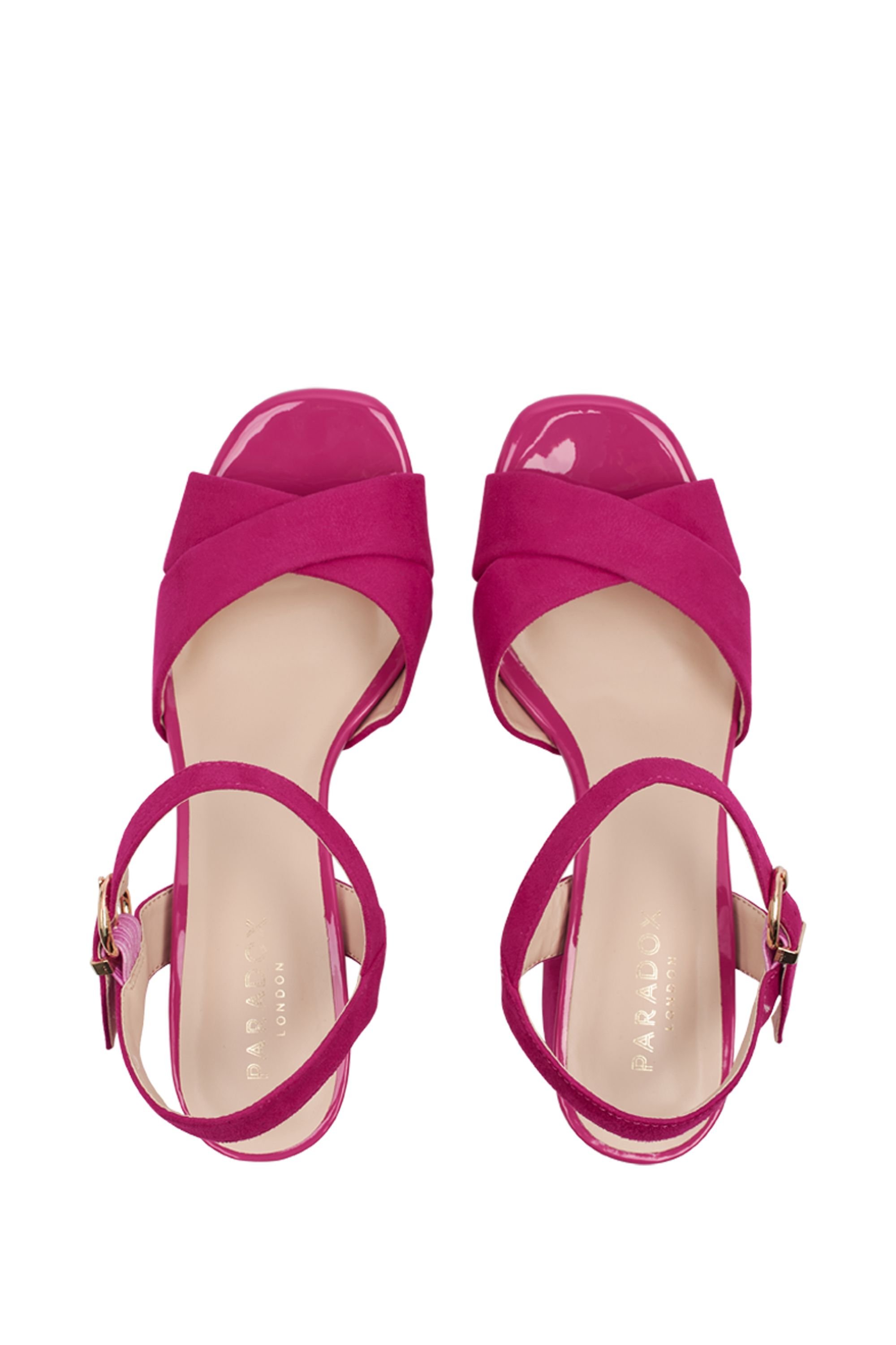 Paradox London Paradox London Women's 'Leya' Platform Sandals in Fuchsia - 3