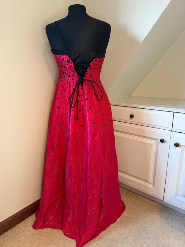 Morgan & Co. Morgan & Co Vintage y2k 90s 00s Pink Star Sparkle Maxi Long Prom Dress Size 8/10