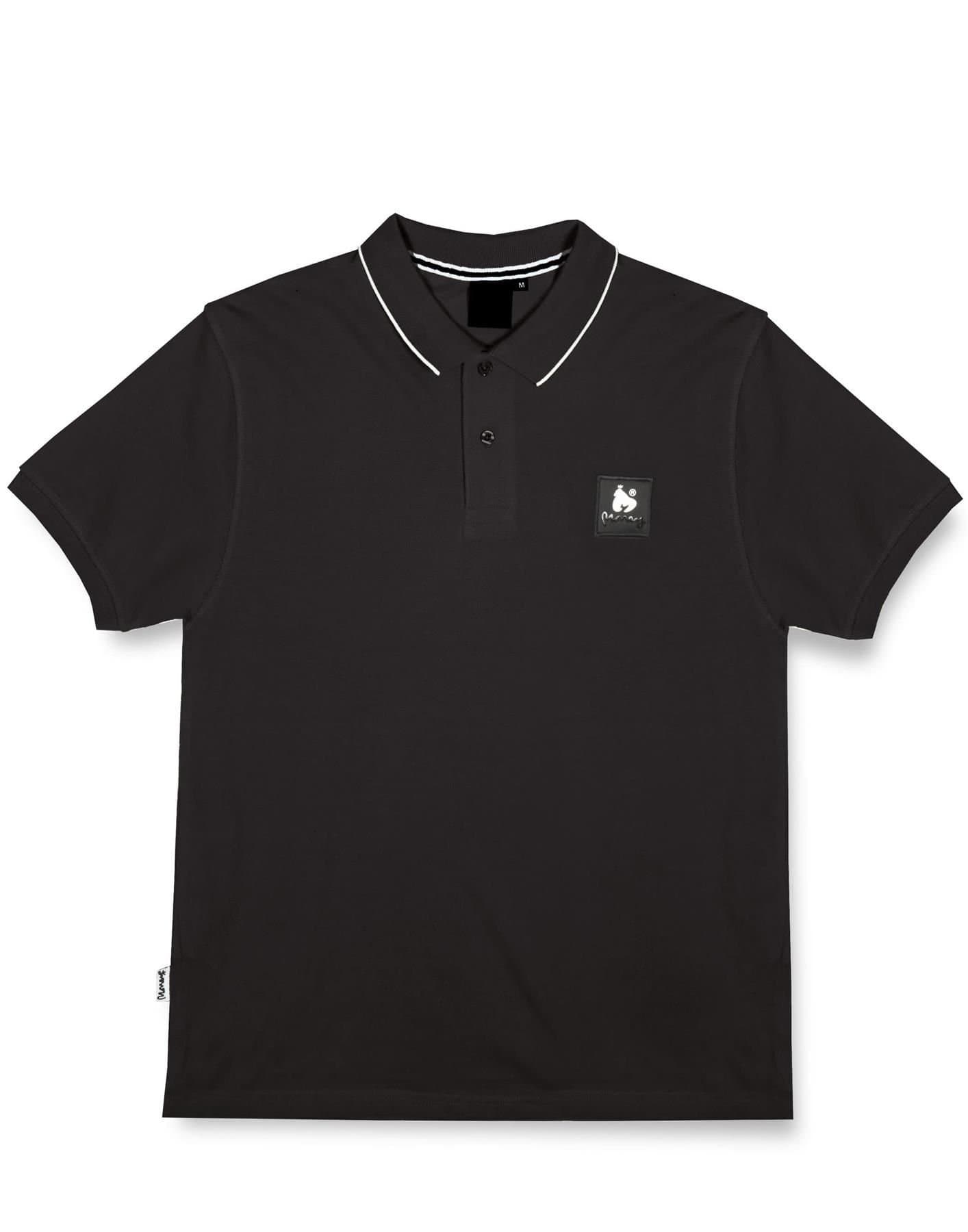 Money Money Men's Clear Patch Logo Polo in Black