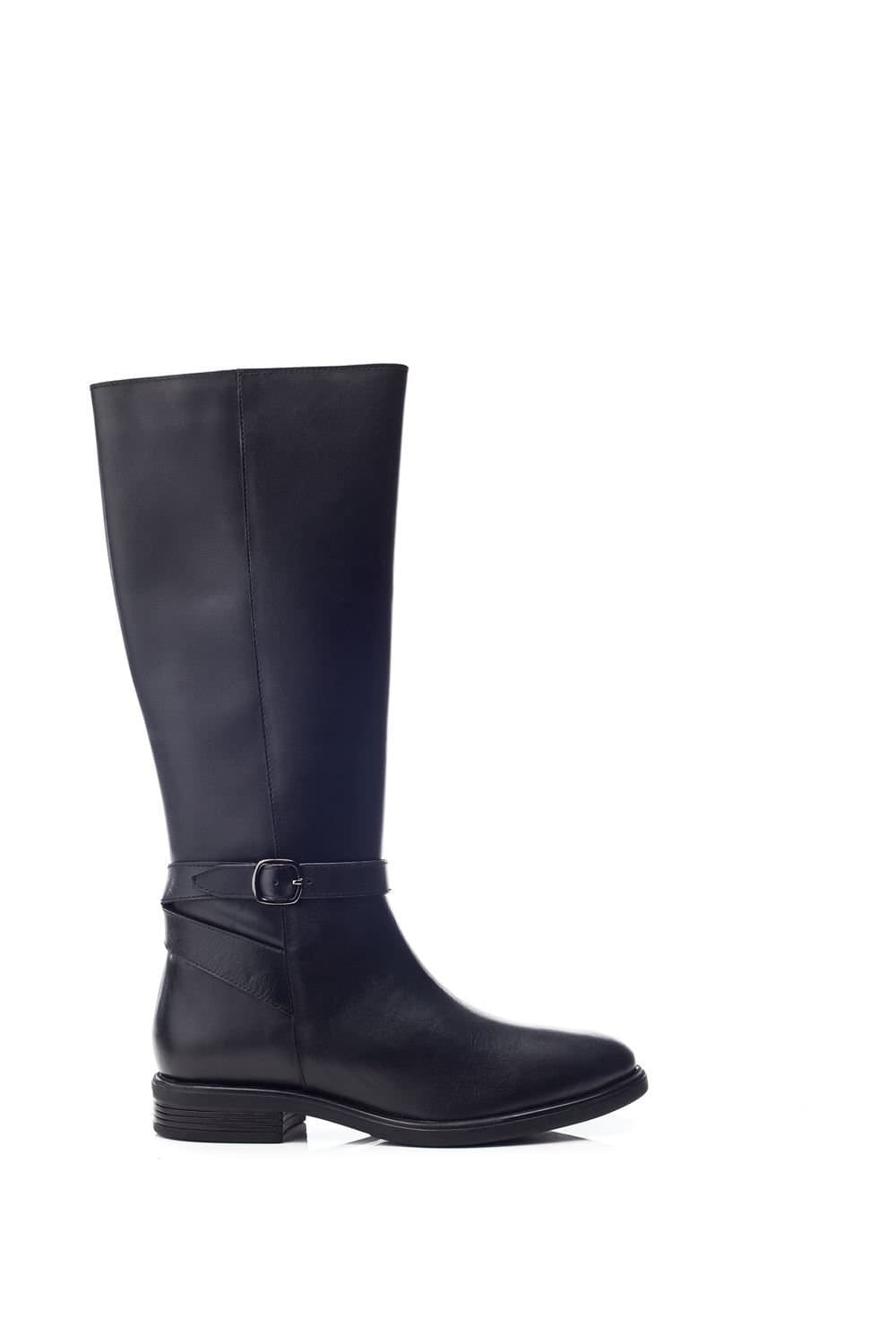 b.soleful b.soleful Black Leather Knee High Boots