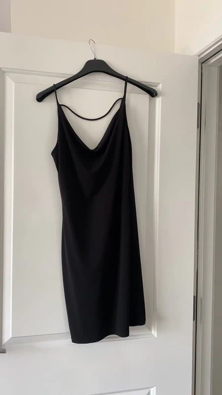 ASOS Miss selfridge black slinky dress