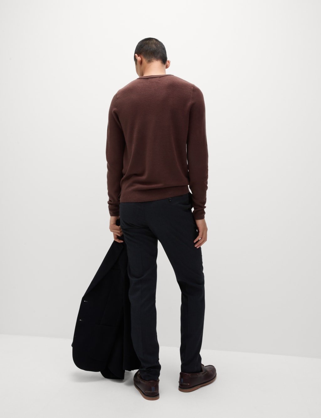 Marks & Spencer M&S Cashmilon™ Crew Neck Jumper Burgundy - 3