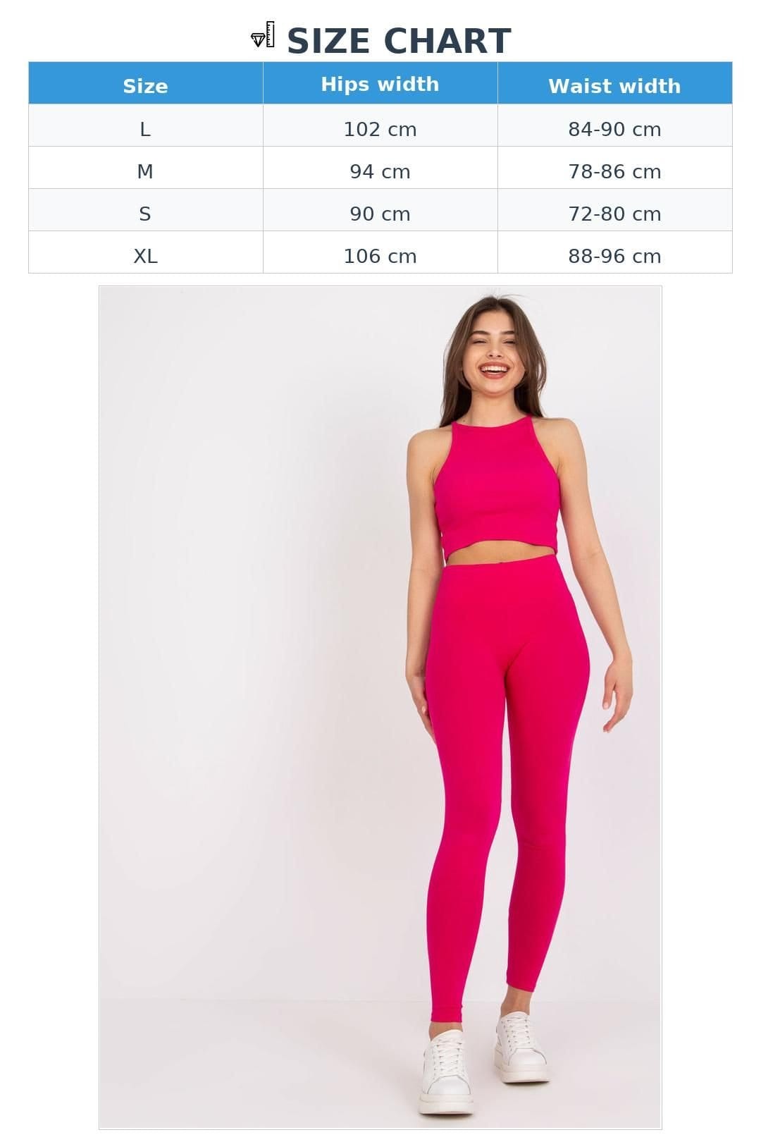 Love Lace Love Lace Women's Sports Leggings with Wide Elastic Waistband in Pink - 4