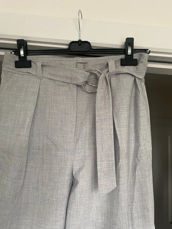 ASOS New look grey tailored trousers with belt