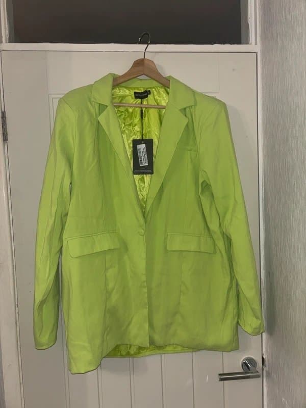PLT PLT Lime Green Oversized Blazer