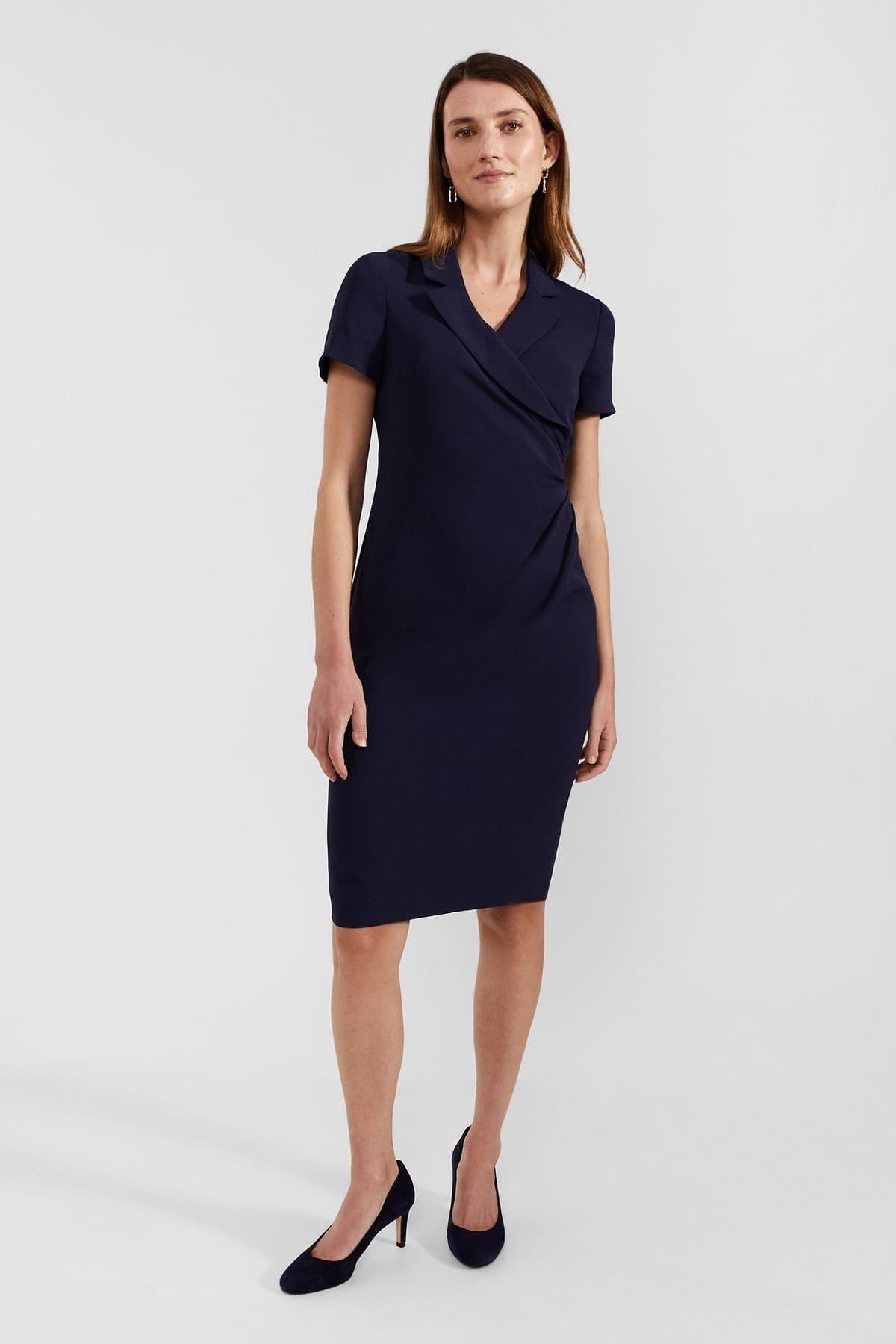 Hobbs London Hobbs London Women's Beck Wrap Dress in Dark Navy