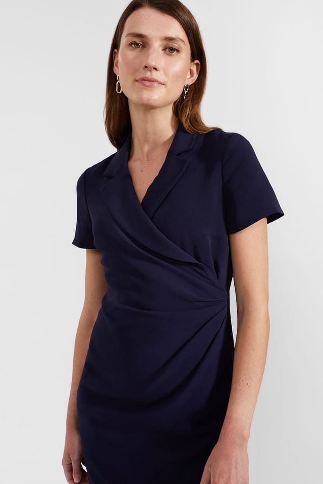 Hobbs London Hobbs London Women's Beck Wrap Dress in Dark Navy - 3