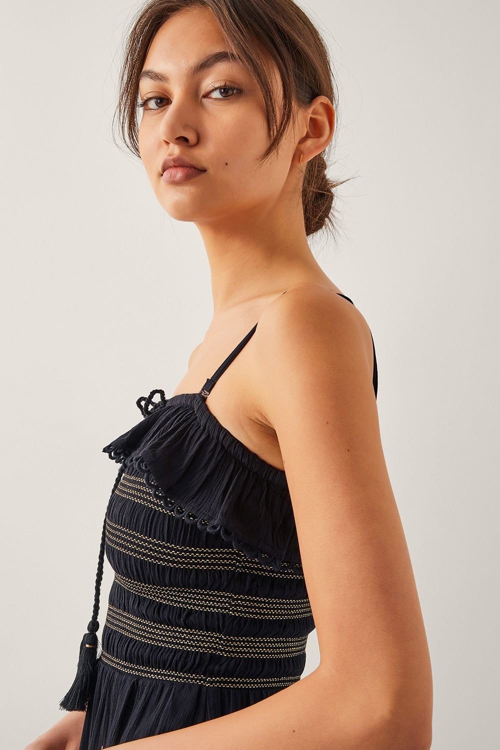 Monsoon Monsoon Women's Blair Embroidered Frill Midi Dress Black - 4