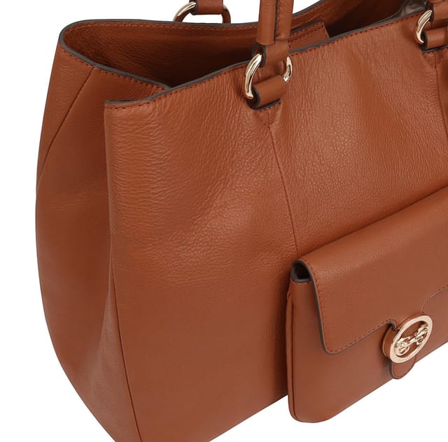 Paul Costelloe Paul Costelloe Women's Shebelle Leather Shoulder Bag in Brown - 3