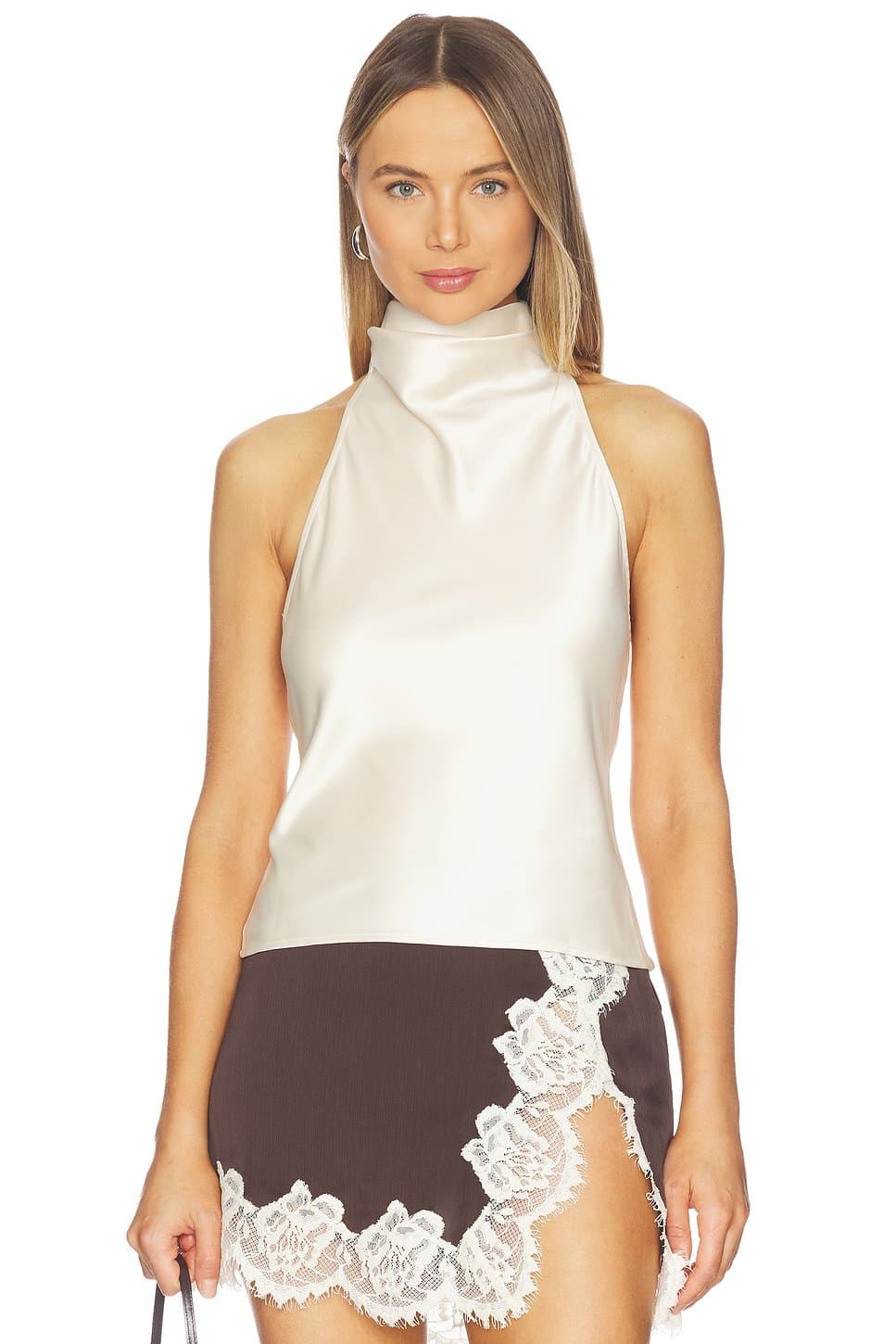 revolve Revolve Paola Halter Neckline Top in Ivory