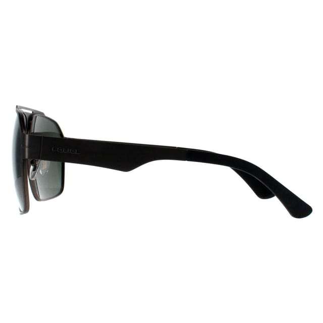 Police Police Men's Aviator Matte Satinised Bakelite Grey Green Polarized SPLL08 Summit 1 in Black - 3