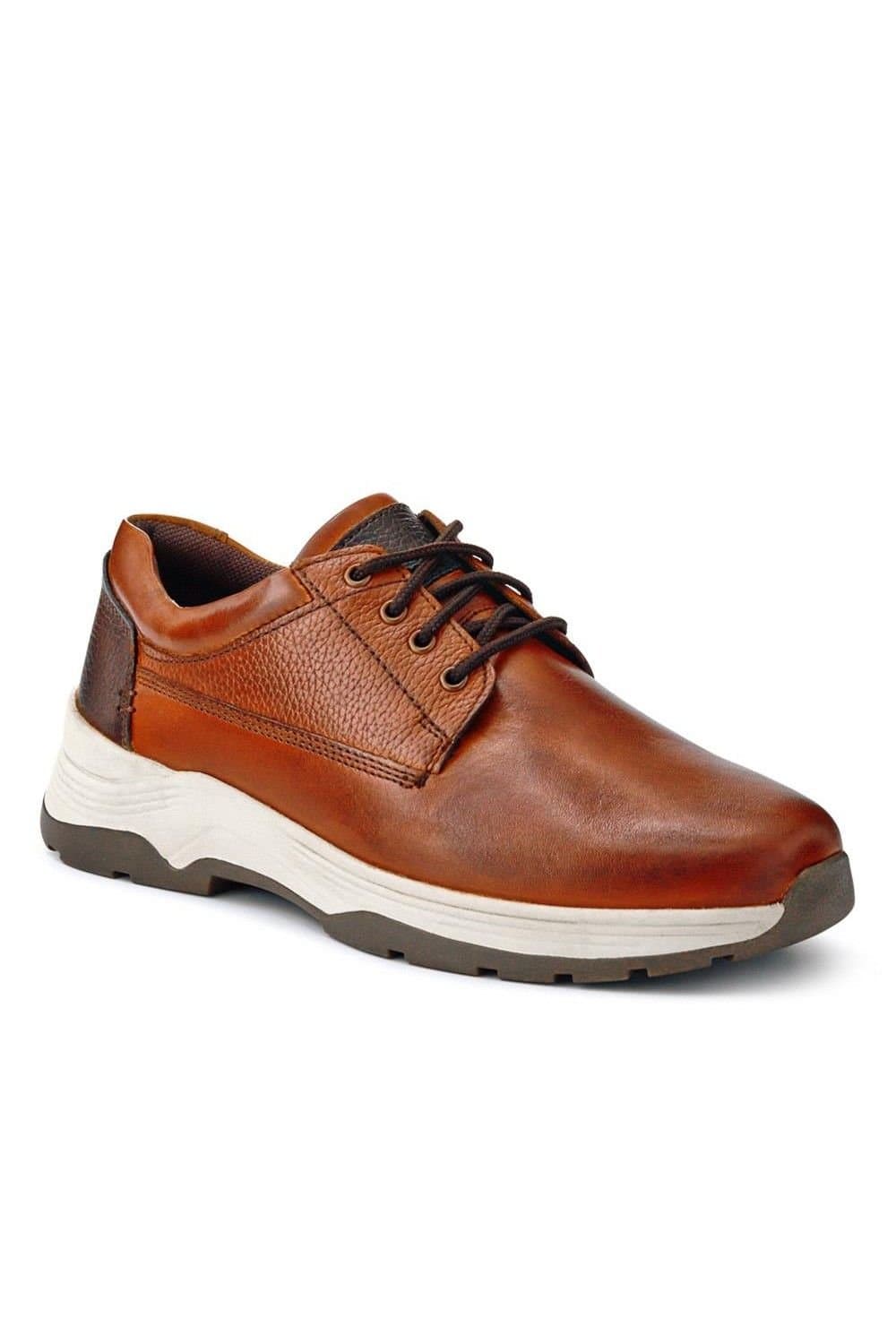 Easyfit Easyfit Men's Extra-Wide Memory Foam Lace-Up Shoes in Brown