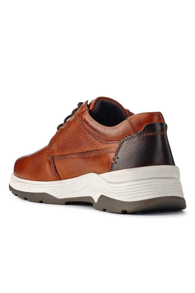 Easyfit Easyfit Men's Extra-Wide Memory Foam Lace-Up Shoes in Brown - 3
