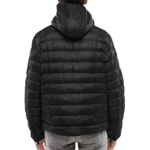 Diesel Diesel Men's Plain Black Padded Hooded Jacket - 3