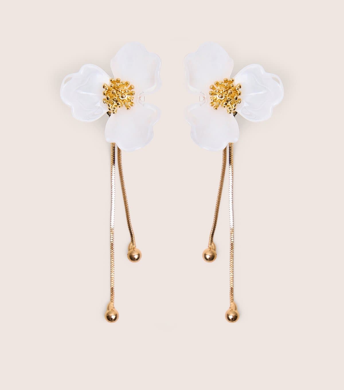 Public Desire Public Desire Cream Flower Drop Earrings