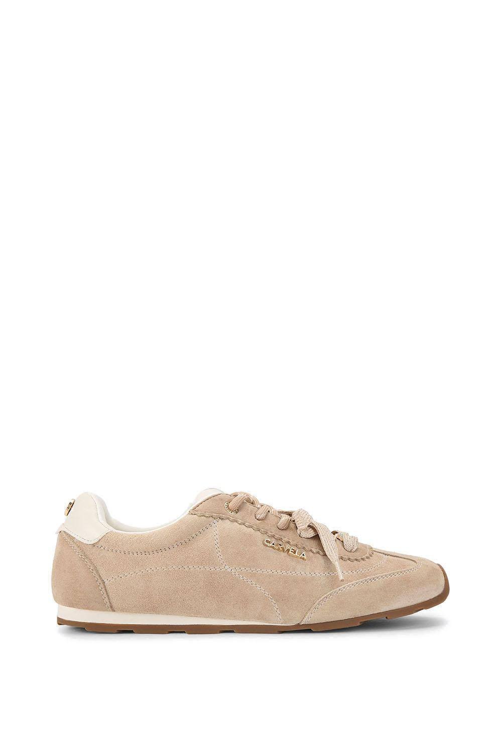 Carvela Carvela Women's 'Tivoli Sneaker' Suede Trainers in Beige - 4