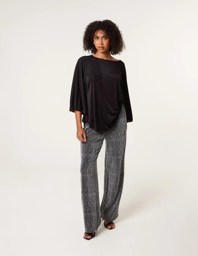Blue Vanilla Rhinestone Detailed Trousers - 3