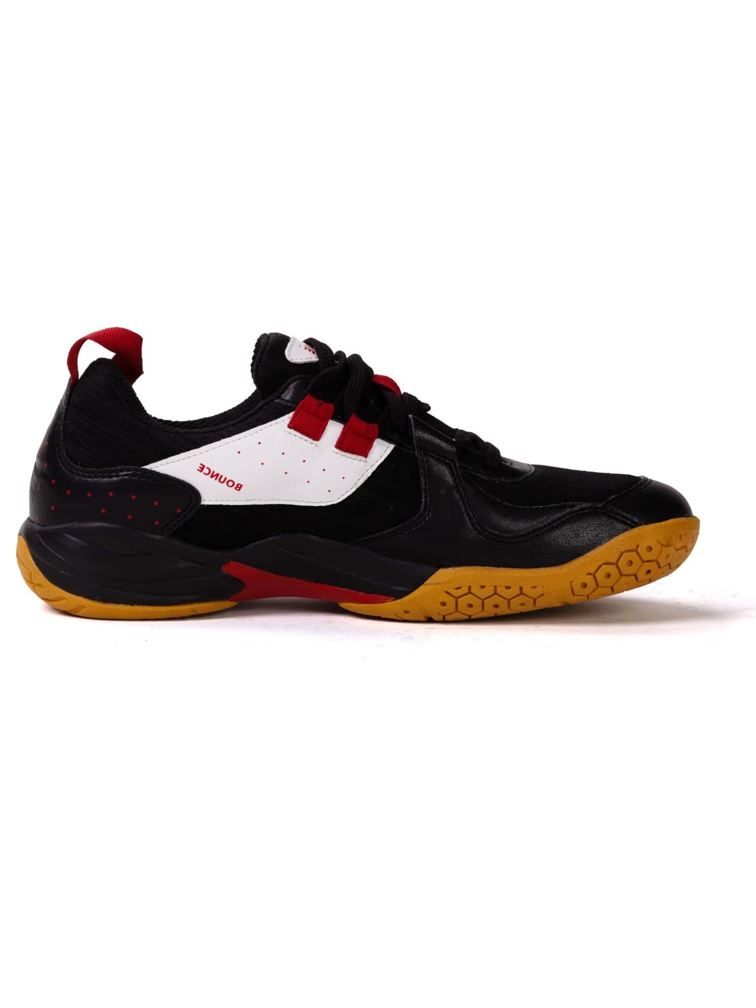 QUIVE QUIVE Men's Bounce Badminton Tennis & Squash Court Shoes in Black