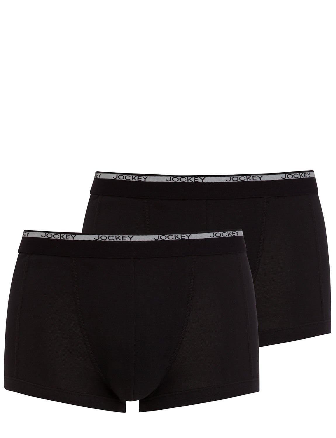 Jockey Jockey Men's Cotton Short Trunk 2 Pack in Black