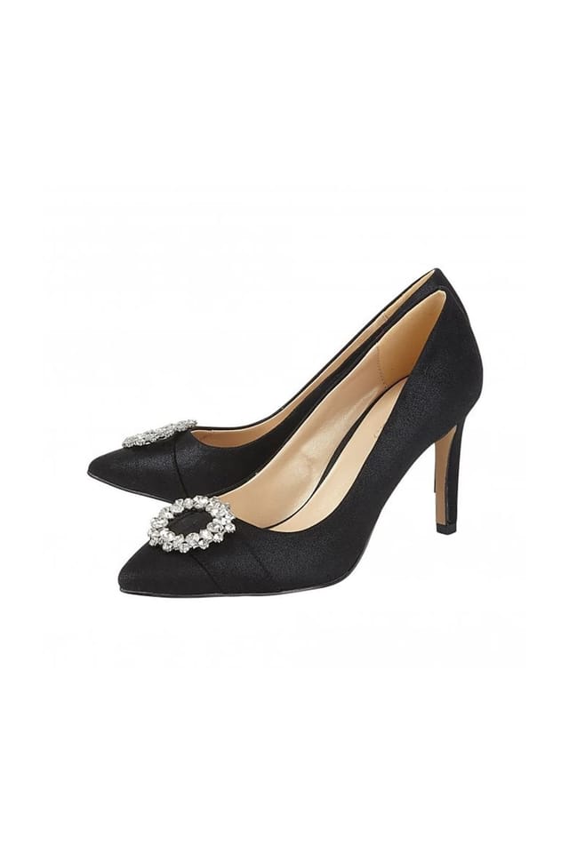 Lotus Lotus Women's Black 'Radiance' Pointed-Toe Court Shoes - 2