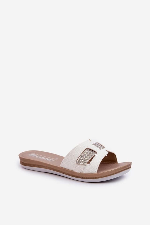 Love Lace Love Lace Women's Lightweight Flip Flops with Soft Insole Flat Sole in White - 2