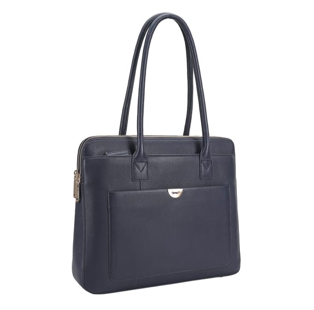 Paul Costelloe Paul Costelloe Women's Lorca Leather Shoulder Bag in Navy - 2