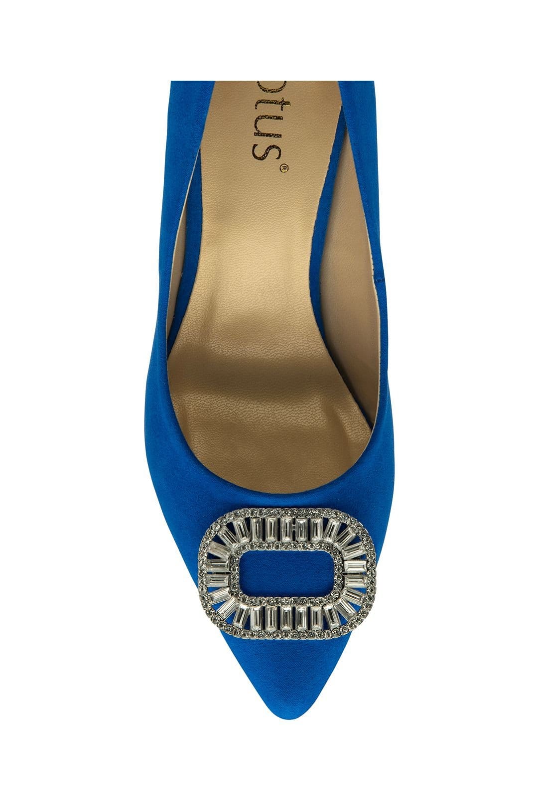 Lotus Lotus Women's Cobalt Blue 'Florina' Stiletto-Heel Court Shoes - 4