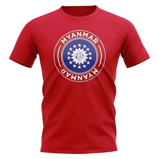 Mynamar Mynamar Men's Personalised Football Badge T-Shirt Red - 2