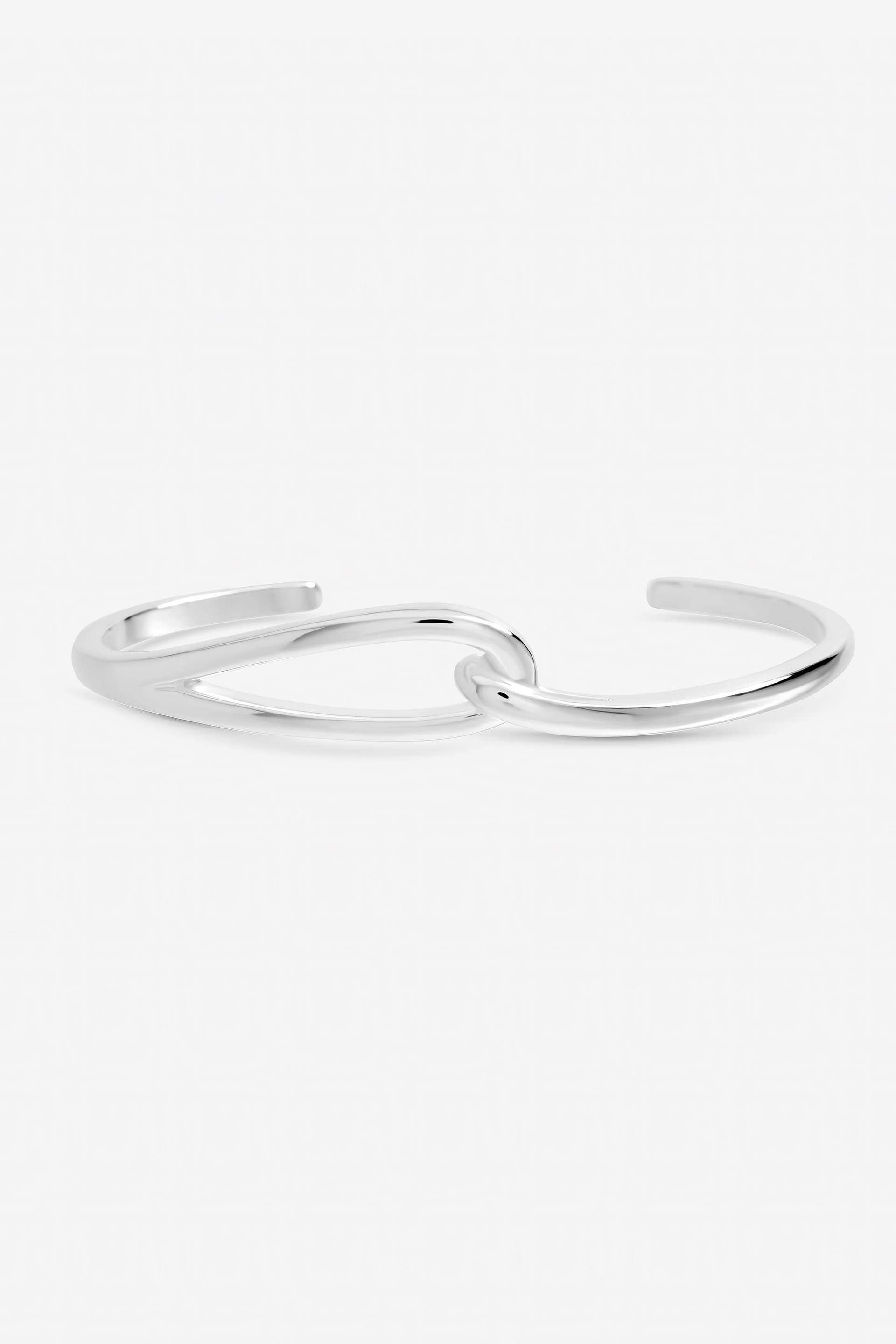 Inicio Inicio Women's Sterling Silver Plated Polished Open Link Cuff - Gift Pouch