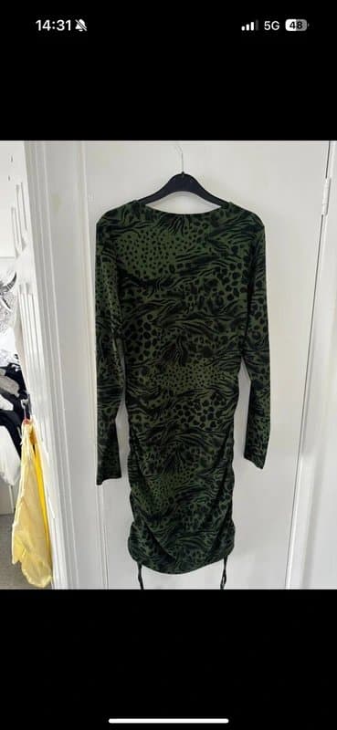 Topshop Topshop Ruched Side Print Mini Dress