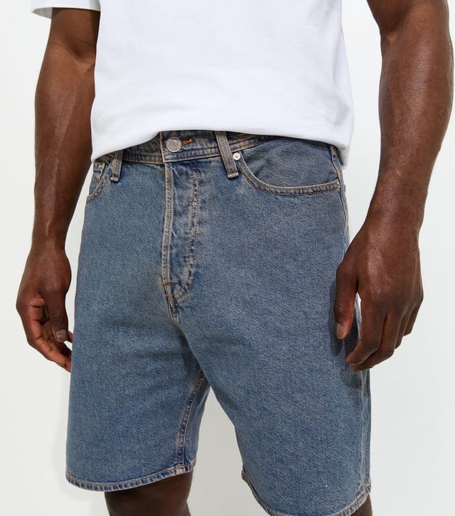 jack & jones Men's Blue Regular Denim Shorts Jack & Jones New Look - 3