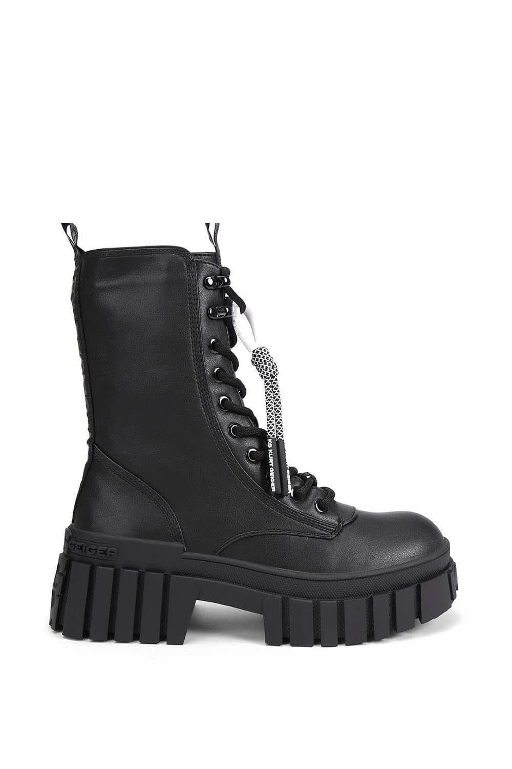 KG Kurt Geiger KG Kurt Geiger Black Leather Lace-Up Boots